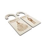 Set Placute Usa Miri, Personalizate, Nunta, Lemn Natur, 15x6cm, PUSHH004 - imagine 2