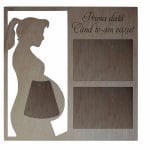 Rama Foto Ecografie, Gravida, Lemn, 25cm, RFG001