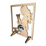 Rama Foto Ecografie, Gravida, Lemn, 25cm, RFG002 - imagine 2