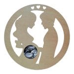 Rama Foto Ecografie, Gravida, Lemn, 25cm, RFG003