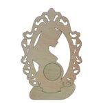 Rama Foto Ecografie, Gravida, Lemn, 20cm, RFG004 - imagine 2