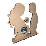 Rama Foto Ecografie, Gravida, Lemn, 24x25cm, RFG011 - imagine 2