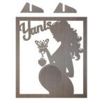 Rama Foto Ecografie, Gravida, Lemn, 25cm, RFG016