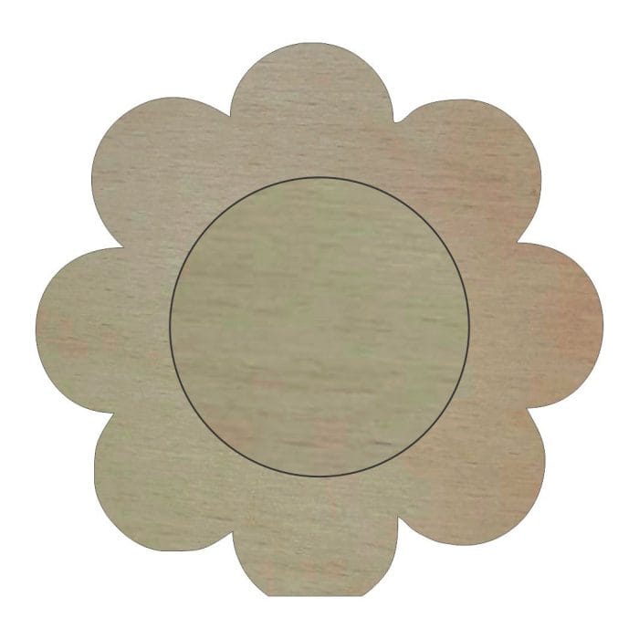 Rama Foto, Mot, Blank, Floare, Lemn, RMF001 - imagine 1