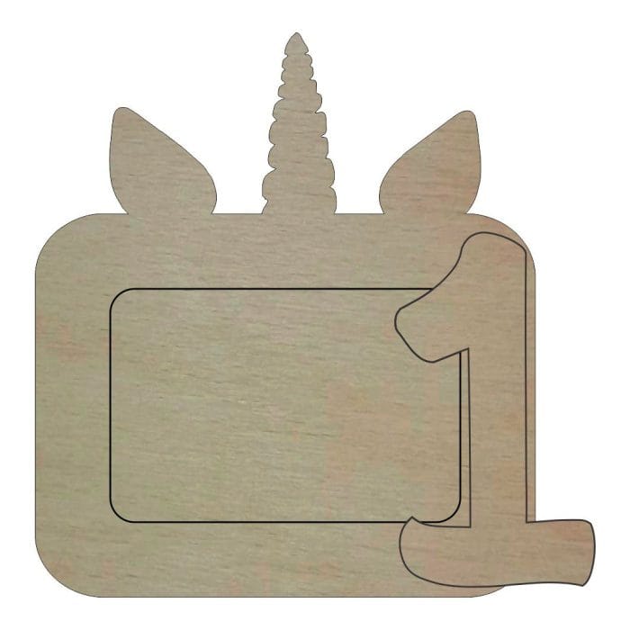 Rama Foto, Mot, Blank, Lemn, Unicorn, RMF003 - imagine 1