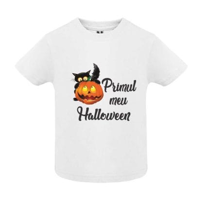 Tricou de Halloween, copii, model THC4, alb