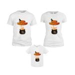 Set 3 Tricouri pentru Halloween, model THC5, alb