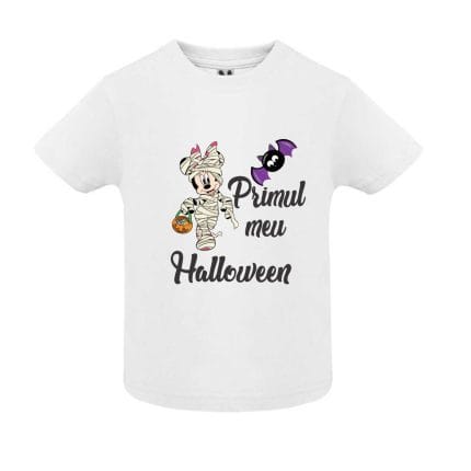 Tricou de Halloween, copii, model THC6, alb
