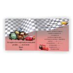 Invitatie botez, Cars, 16x15 cm, Carton, Model IC26 - imagine 2