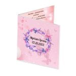 Invitatie botez, Fluturi, 16x15 cm, Carton, Model IC38