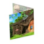 Invitatie botez, Masha si Ursul, 16x15 cm, Carton, Model IC36 - imagine 3