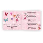 Invitatie botez, Porcusorul Piglet, 16x15 cm, Carton, Model IC24 - imagine 2