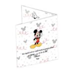 Invitatie botez, Mickey Mouse, 16x15 cm, Carton, Model IC22 - imagine 3
