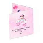 Invitatie botez, Minnie Mouse, 16x15 cm, Carton, Model IC23 - imagine 3