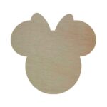 Invitatie botez, Minnie Mouse , Lemn, 12x11.5cm, Model ILB006 - imagine 2