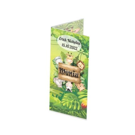Meniu de masa, Botez, Model MB29, Safari, Carton