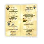 Meniu de masa, Botez, Model MB18, Minioni, Carton - imagine 2