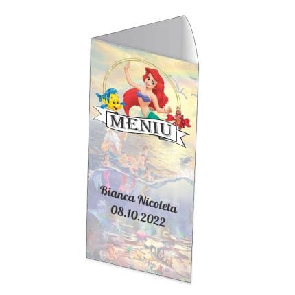 Meniu de masa, Botez, Model MB27, Mica Sirena, Carton