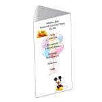 Meniu de masa, Botez, Model MB11, Winnie cu Mickey, Carton - imagine 2
