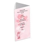 Meniu de masa, Botez, Model MB11, Porcusorul Piglet, Carton - imagine 3