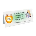 Plic bani Botez, Winnie the Pooh, Model PB22, Carton, Alb