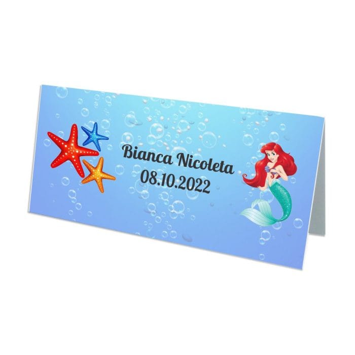 Plic bani Botez, Mica Sirena, Model PB35, Carton, Alb. - imagine 2