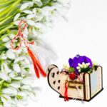 Martisor in Cutie, Trandafir de Sapun, 9,5x9,5 cm, Albastru, AF010 - imagine 3