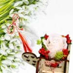 Martisor in Cutie, Trandafir de Sapun, Licheni, Te iubesc, 9,5x9,5 cm, Alb, AF011 - imagine 4