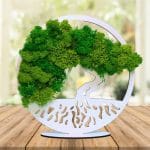Tablou Bonsaiul Vietii, Licheni Naturali Stabilizati, Cu Suport, Verde, DL001 - imagine 5