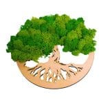 Tablou Copacul Vietii, Licheni Naturali Stabilizati, Verde, DL006
