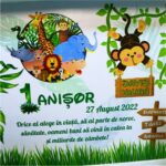 Set Mot Personalizat, Safari, 6 Piese, Lemn, Verde, 30x20cm, SMD001 - imagine 7