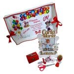 Set Mot Personalizat, Minnie Mouse, 6 Piese, Lemn, 30x20cm, SMD002 - imagine 2