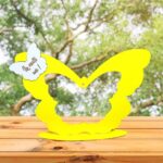 Suport Glob Floral Blank, Fluture, Galben, 33x25cm, SPG002 - imagine 4