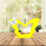 Suport Glob Floral Blank, Fluture, Galben, 33x25cm, SPG002 - imagine 5