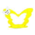 Suport  Glob Floral tip Fluture, Blank, Lemn, Galben, 33x25cm, SPG002