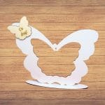 Suport  Glob Floral tip Fluture, Blank, Alb, 33x25cm, SPG009 - imagine 3