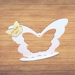 Suport  Glob Floral tip Fluture, Blank, Alb, 33x25cm, SPG010 - imagine 4