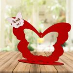 Suport Glob Floral Blank, Fluture, Rosu, 33x25cm, SPG014 - imagine 5