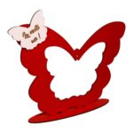 Suport Glob Floral Blank, Fluture, Rosu, 33x25cm, SPG014 - imagine 2