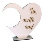 Suport Glob Floral tip Inima, Blank, Lemn, Alb, SPG018