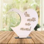 Suport  Glob Floral tip Inima, Blank, Lemn, Alb, SPG019 - imagine 3