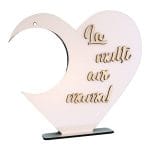 Suport  Glob Floral tip Inima, Blank, Lemn, Alb, SPG019 - imagine 4