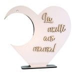 Suport  Glob Floral tip Inima, Blank, Lemn, Alb, SPG019