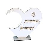 Suport  Glob Floral tip Inima, Blank, Lemn, Alb, SPG020 - imagine 3