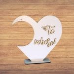 Suport Glob Floral Blank, Inima, Alb, SPG021 - imagine 2