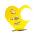 Suport Glob Floral tip Inima, Blank, Lemn, Galben, SPG023 - imagine 3