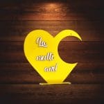 Suport Glob Floral tip Inima, Blank, Lemn, Galben, SPG023 - imagine 5