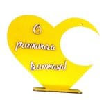 Suport Glob Floral tip Inima, Blank, Lemn, Galben, SPG025 - imagine 4