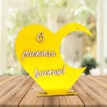 Suport Glob Floral tip Inima, Blank, Lemn, Galben, SPG025 - imagine 2