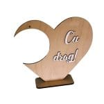 Suport  Glob Floral tip Inima, Blank, Lemn Natur, SPG027 - imagine 4